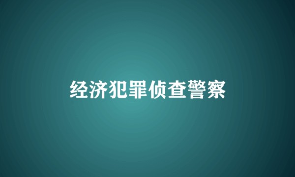 经济犯罪侦查警察