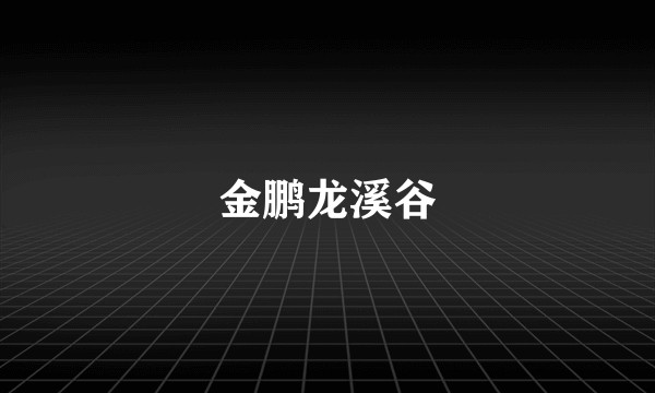 金鹏龙溪谷