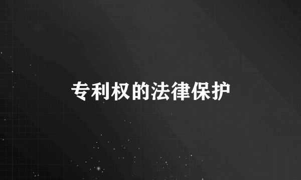专利权的法律保护