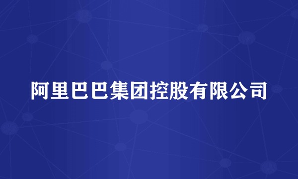 阿里巴巴集团控股有限公司