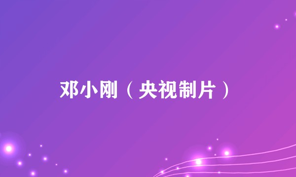 邓小刚（央视制片）