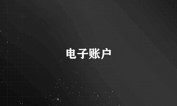 电子账户