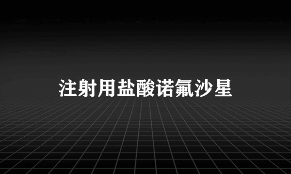 注射用盐酸诺氟沙星