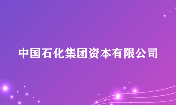 中国石化集团资本有限公司
