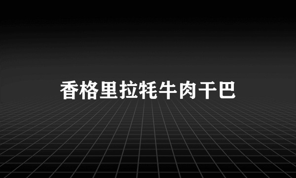 香格里拉牦牛肉干巴