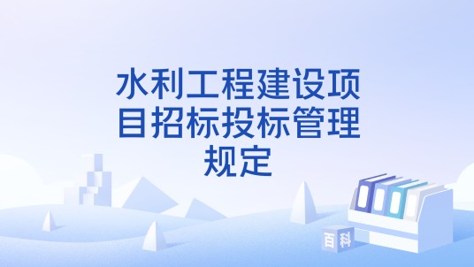 水利工程建设项目招标投标管理规定
