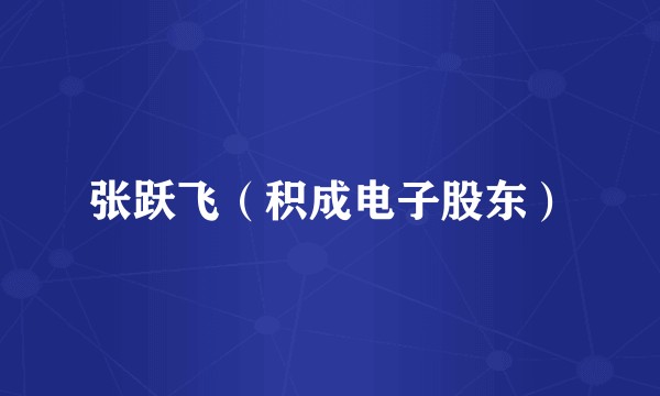 张跃飞（积成电子股东）