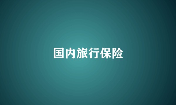 国内旅行保险