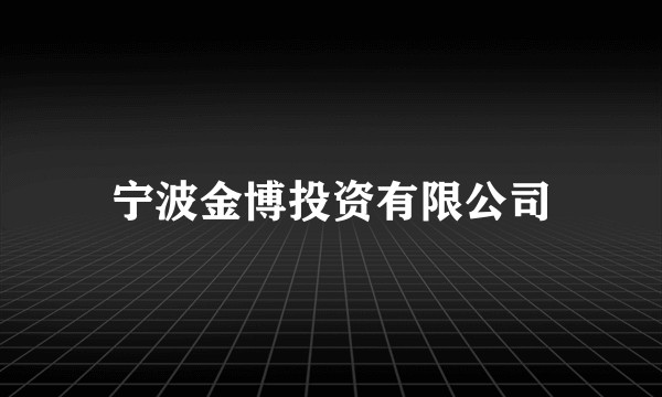 宁波金博投资有限公司