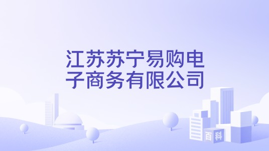 江苏苏宁易购电子商务有限公司