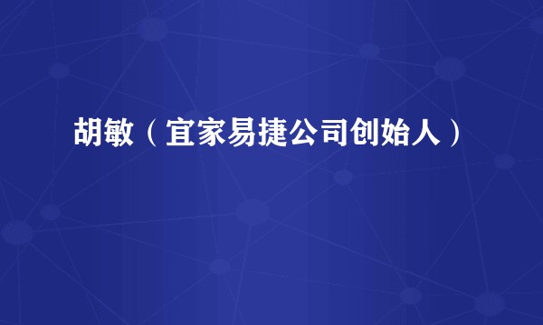 胡敏（宜家易捷公司创始人）