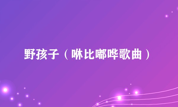 野孩子（咻比嘟哗歌曲）