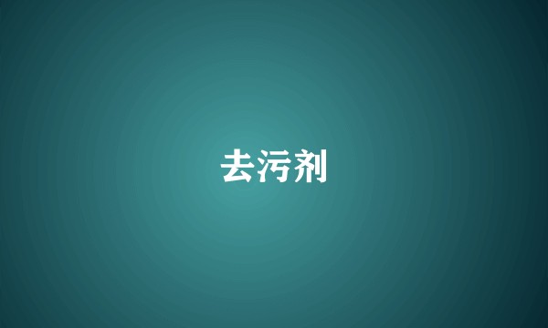 去污剂