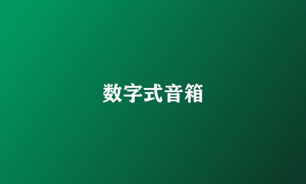 数字式音箱