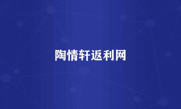 陶情轩返利网