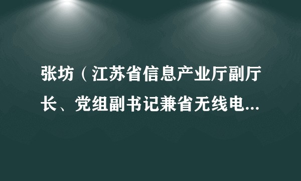 张坊（江苏省信息产业厅副厅长、党组副书记兼省无线电管理局局长）