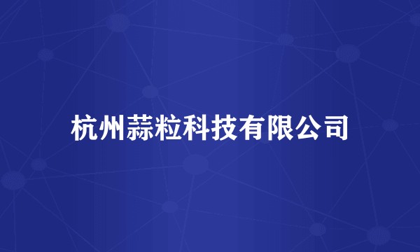 杭州蒜粒科技有限公司