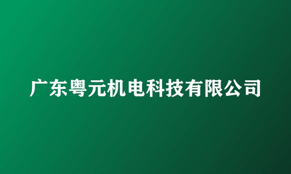 广东粤元机电科技有限公司