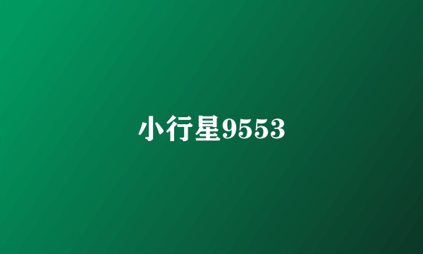 小行星9553