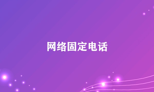 网络固定电话