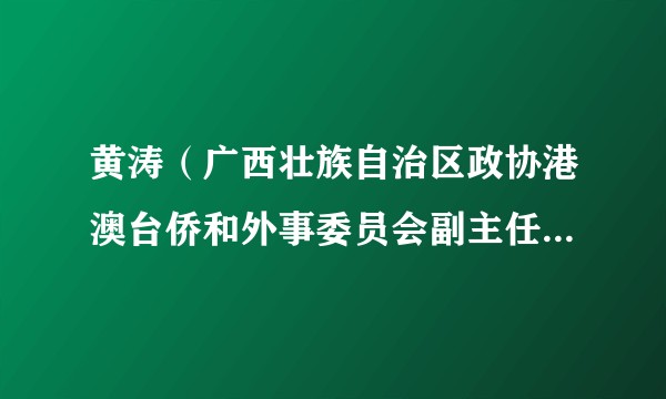 黄涛（广西壮族自治区政协港澳台侨和外事委员会副主任（专职））