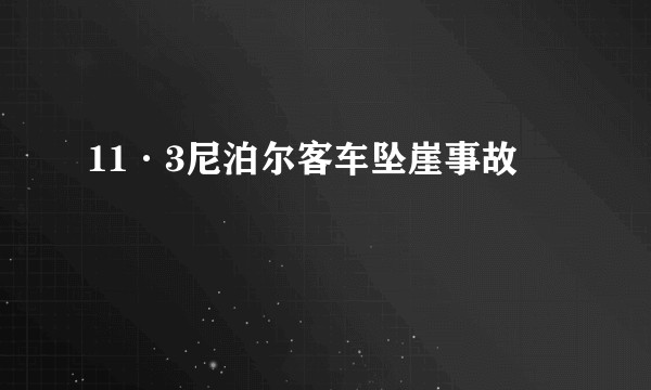 11·3尼泊尔客车坠崖事故