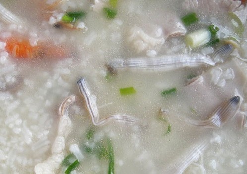 沙虫瘦肉粥
