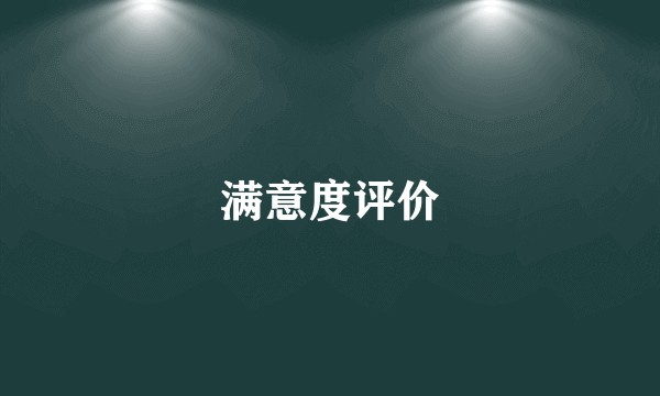 满意度评价