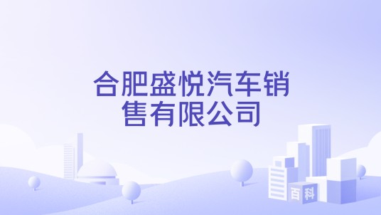 合肥盛悦汽车销售有限公司
