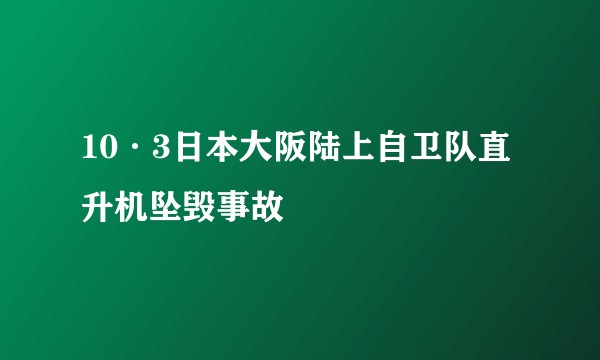 10·3日本大阪陆上自卫队直升机坠毁事故