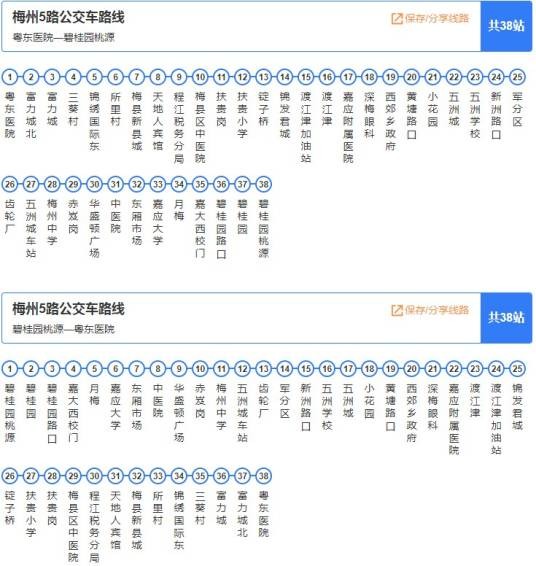 梅州公交5路