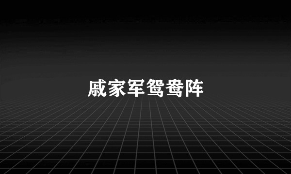 戚家军鸳鸯阵