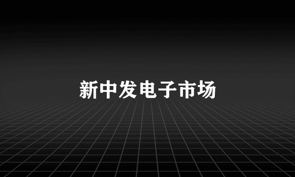 新中发电子市场