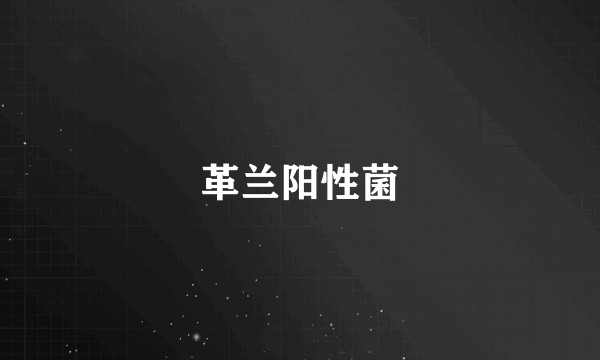 革兰阳性菌
