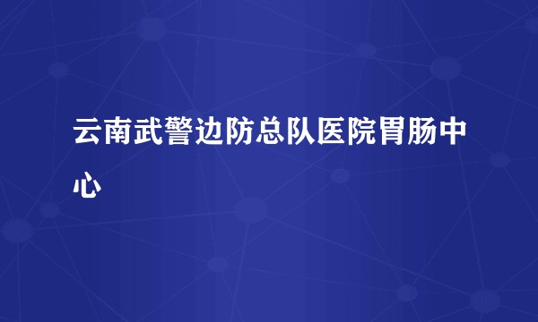 云南武警边防总队医院胃肠中心