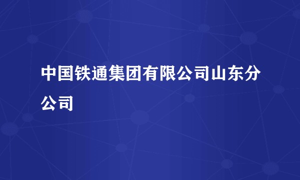 中国铁通集团有限公司山东分公司
