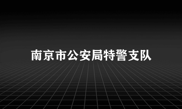 南京市公安局特警支队