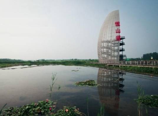 微山湖湿地红荷风景区