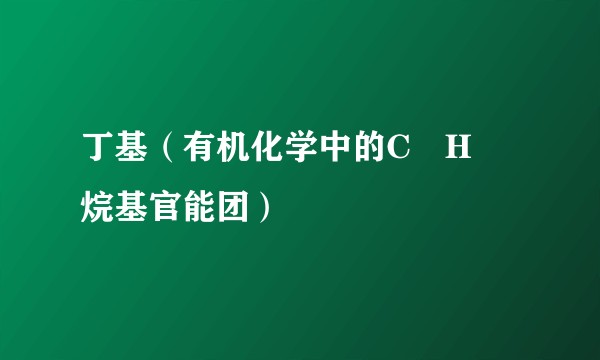 丁基（有机化学中的C₄H₉烷基官能团）