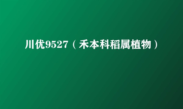 川优9527（禾本科稻属植物）