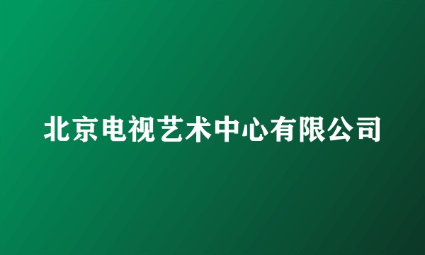 北京电视艺术中心有限公司