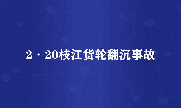 2·20枝江货轮翻沉事故