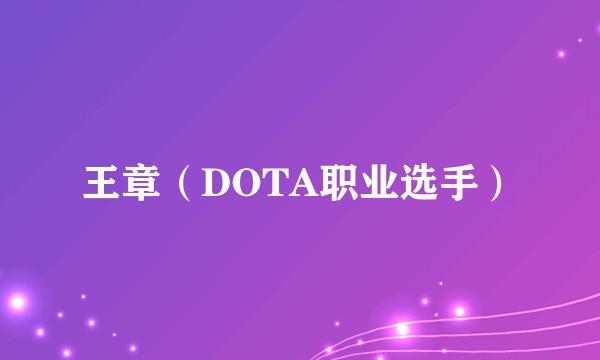 王章（DOTA职业选手）