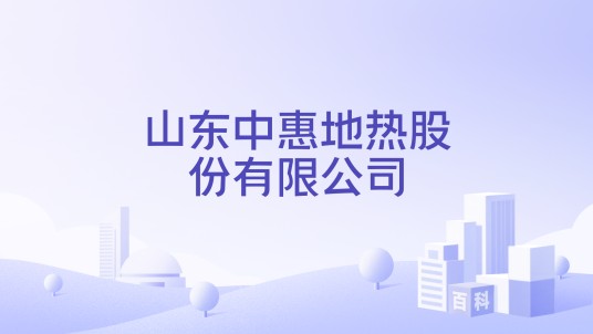 山东中惠地热股份有限公司