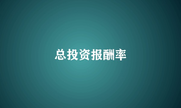总投资报酬率