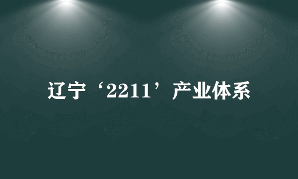 辽宁‘2211’产业体系