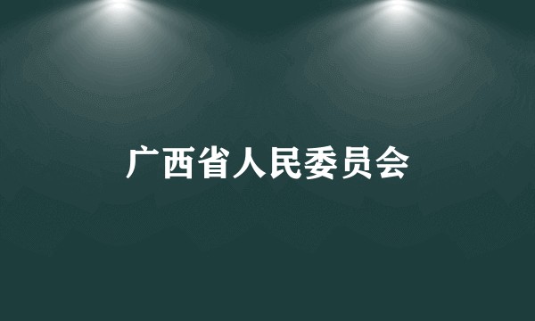 广西省人民委员会