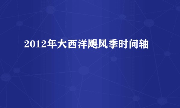 2012年大西洋飓风季时间轴