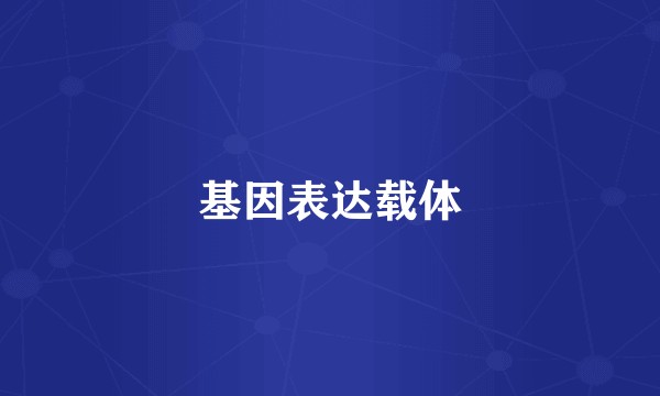 基因表达载体