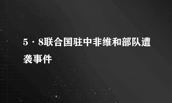 5·8联合国驻中非维和部队遭袭事件